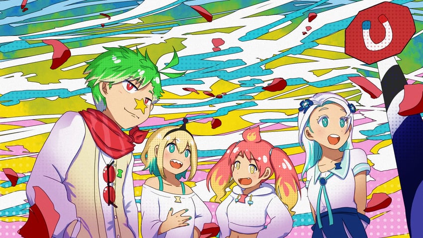 amano pikamee, hikasa tomoshika, daimonji ryugon, and haneuzu miuneru (voms) drawn by yin_midnight