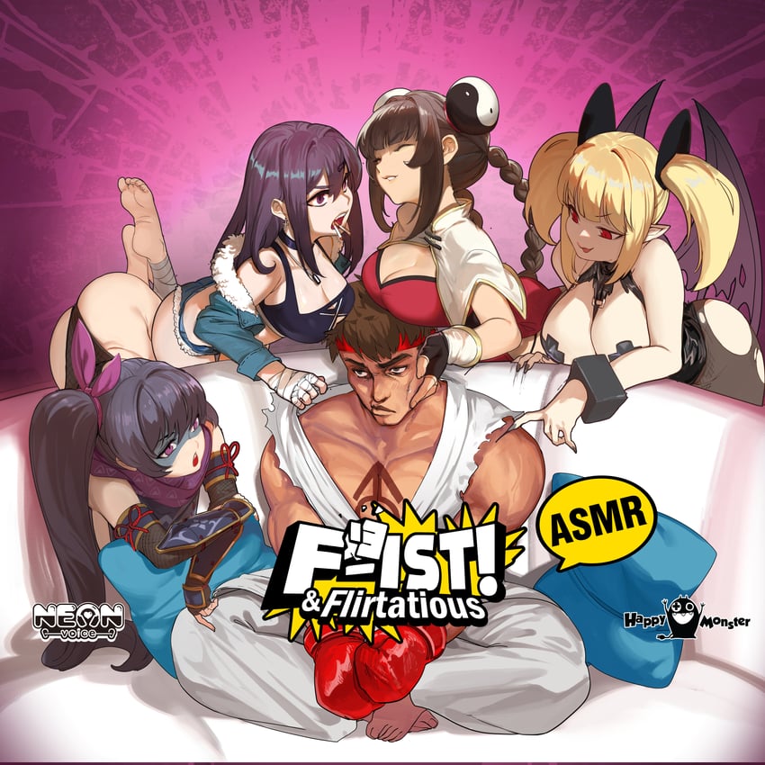 katie, chun lan, jack hoff, danielle, and fuuka (waifu fighter)