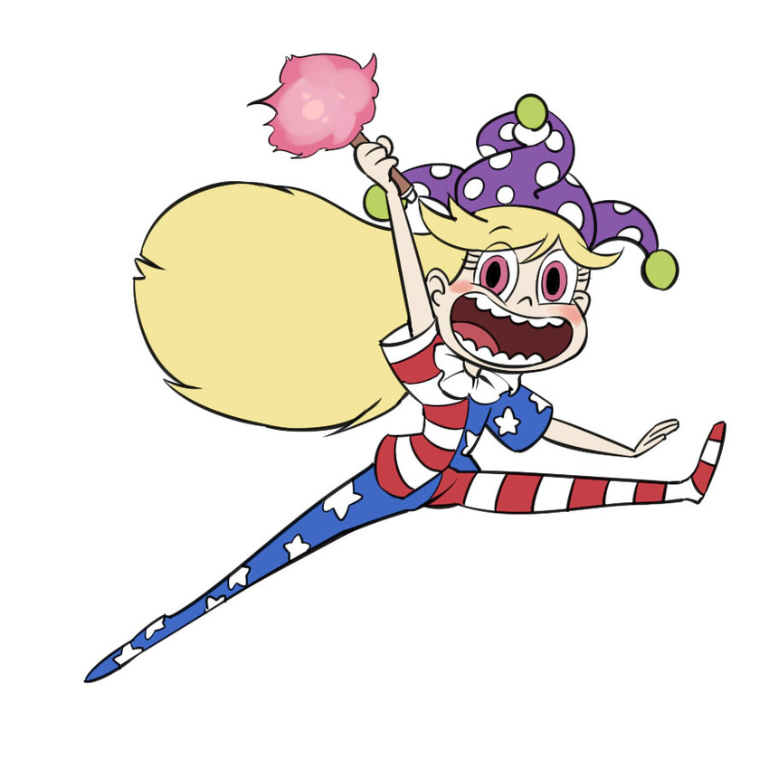 clownpiece and star butterfly (touhou and 1 more) drawn by ruukii_drift
