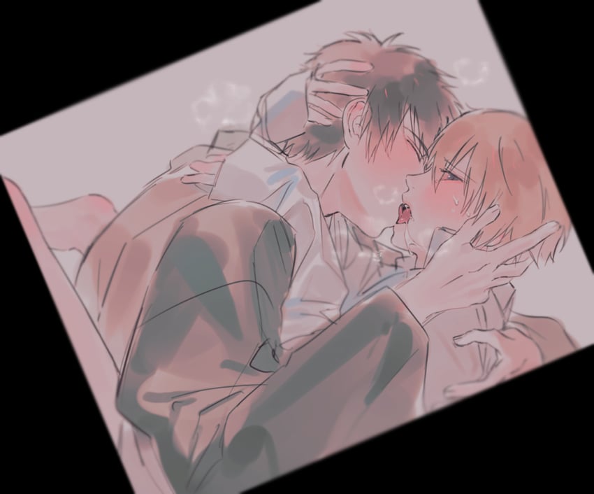 okita sougo and hijikata toushirou (gintama) drawn by n0tsafefor