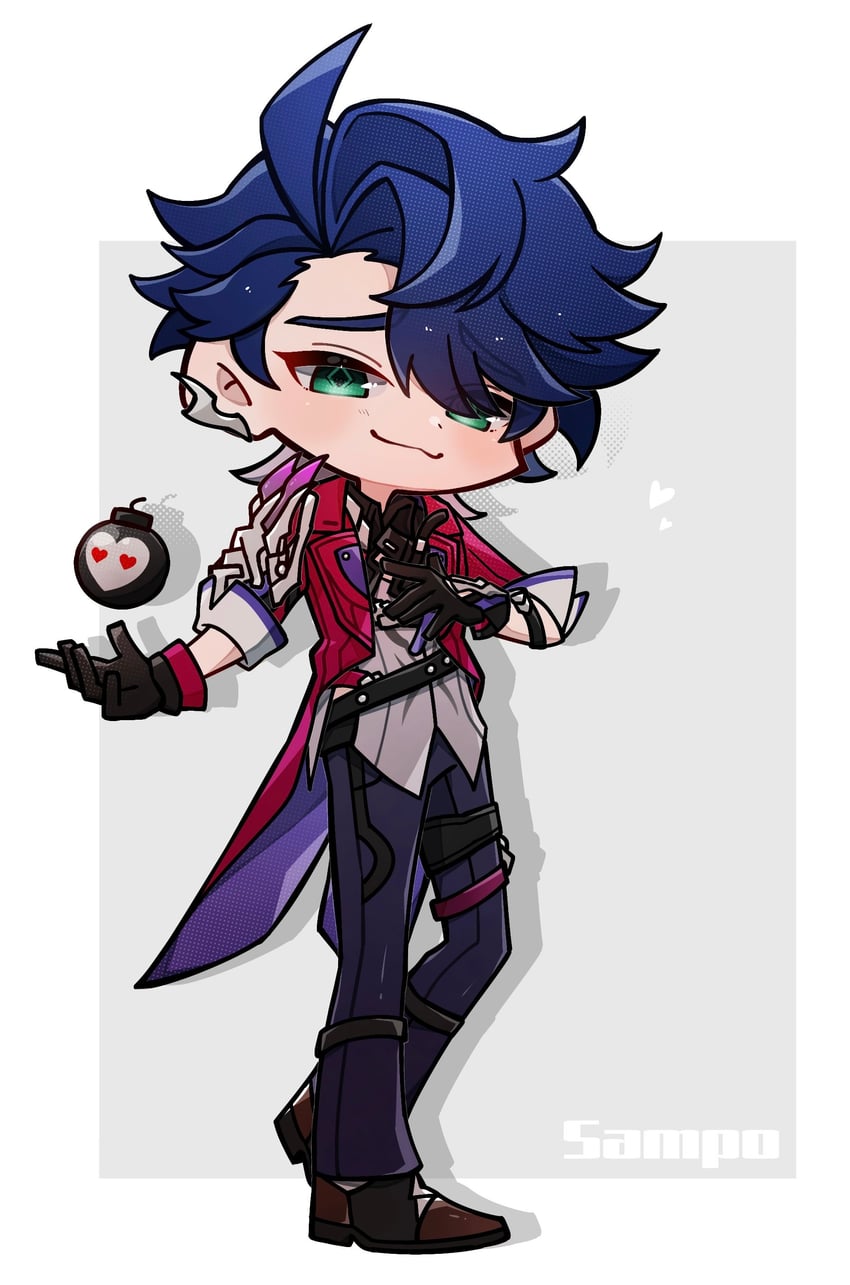 sampo koski (honkai and 1 more) drawn by jifu_(gifu_7)