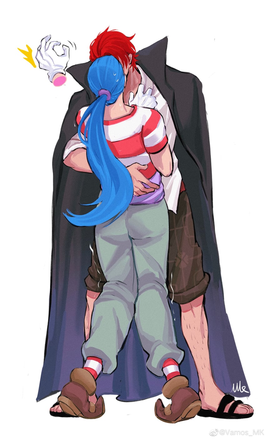 shanks and buggy the clown (one piece) drawn by vamos_mk