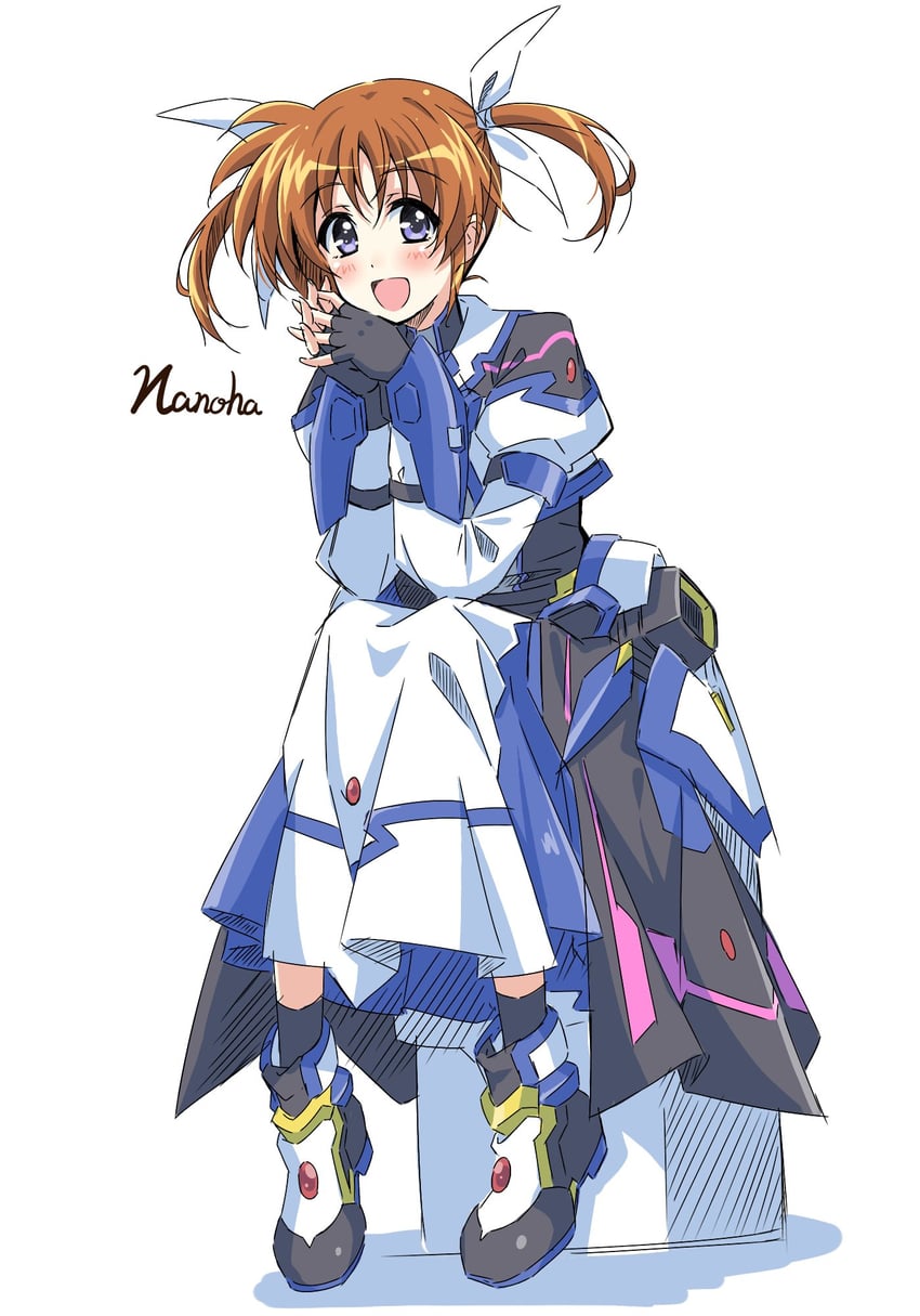 takamachi nanoha (lyrical nanoha and 1 more) drawn by yorousa_(yoroiusagi)