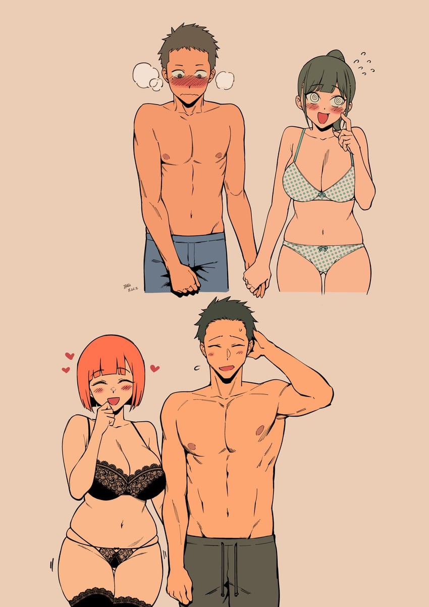 mother, girlfriend, father, and boyfriend (mcdonald's and 1 more) drawn by f.w.zholic
