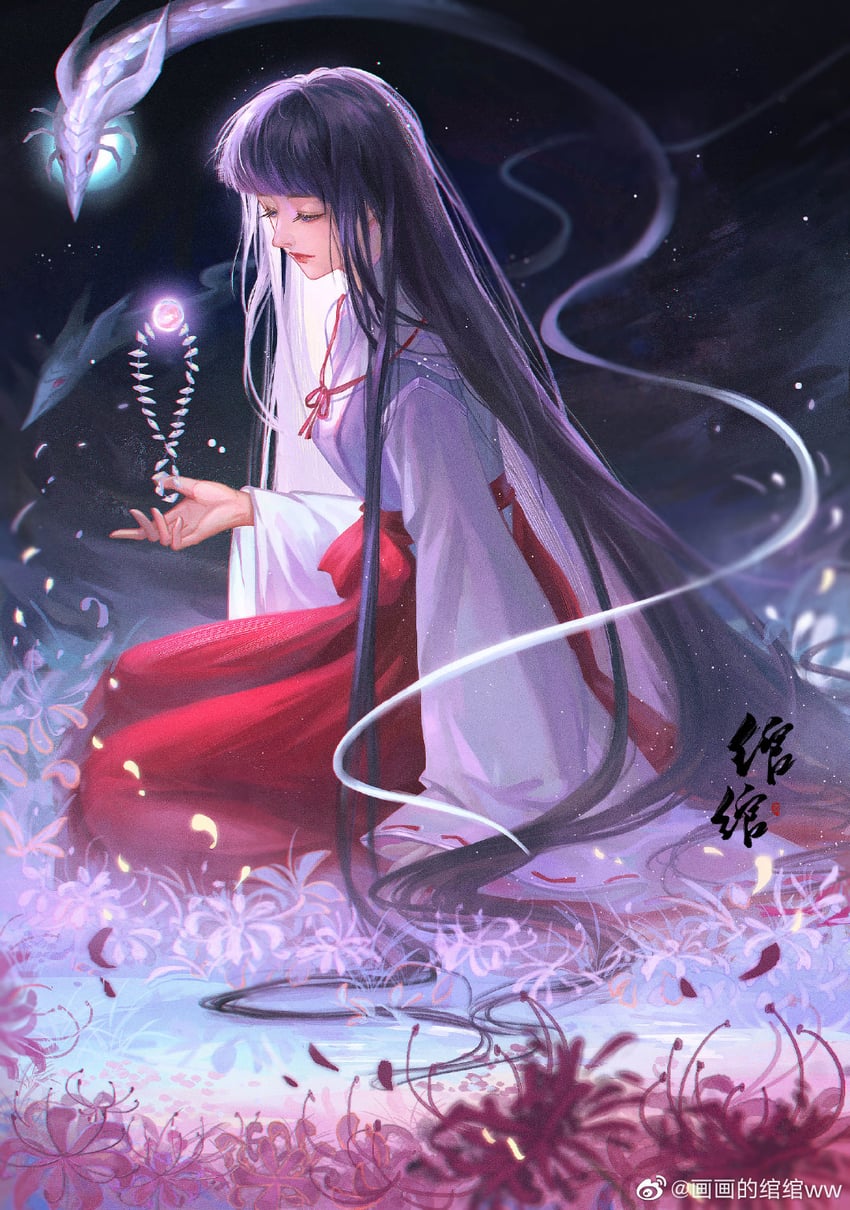 kikyou and shinidamachuu (inuyasha) drawn by huahua_de_wanwan_ww
