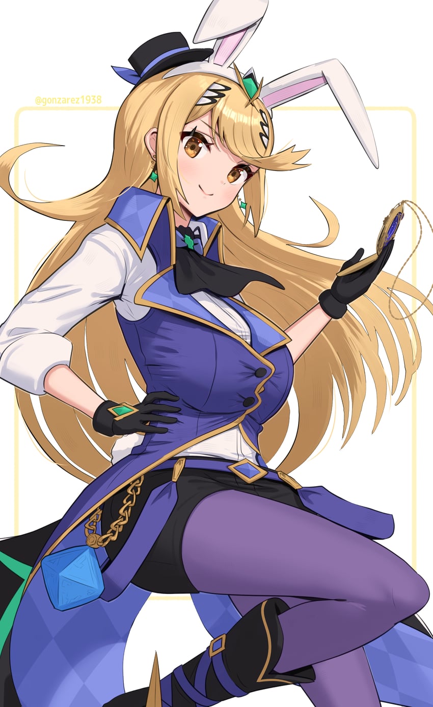 mythra (xenoblade chronicles and 1 more) drawn by gonzarez