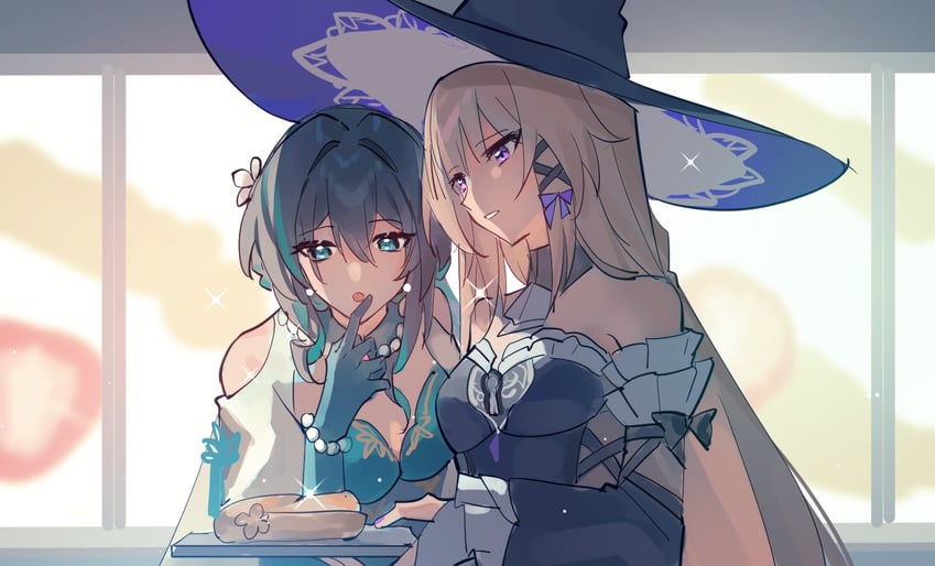 herta, the herta, and ruan mei (honkai and 1 more) drawn by minto_sakuratou