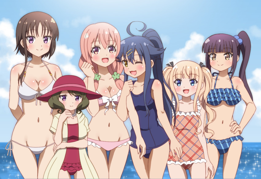 sakuragi hinako, hagino chiaki, natsukawa kuina, hiiragi mayuki, nakajima yua, and 1 more (hinako note) drawn by onomekaman