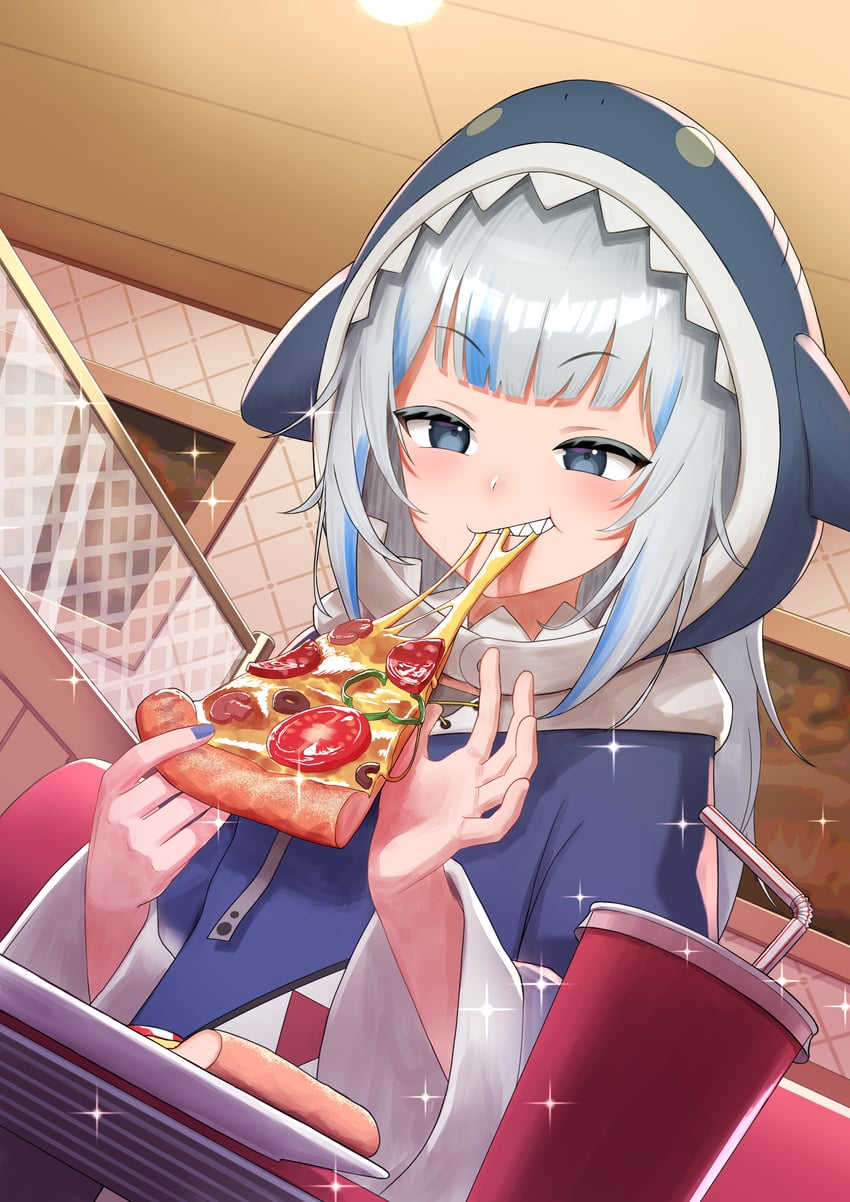gawr gura (hololive and 1 more) drawn by arimoto_wataru