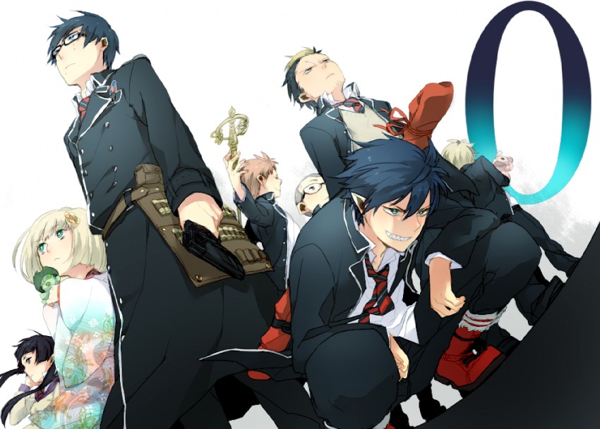 okumura rin, okumura yukio, moriyama shiemi, kamiki izumo, shima renzou, and 4 more (ao no exorcist) drawn by fumiko_(throughx2)