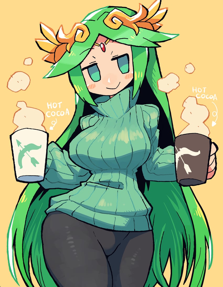palutena (kid icarus and 1 more) drawn by rariatto_(ganguri)