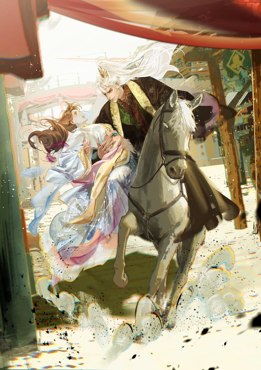 protagonist and sylus (love and deepspace) drawn by zhishangjun123