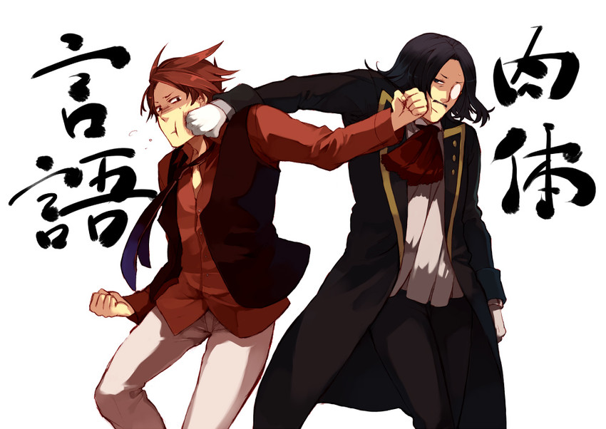 ushiromiya battler and ronove (umineko no naku koro ni) drawn by hanokage