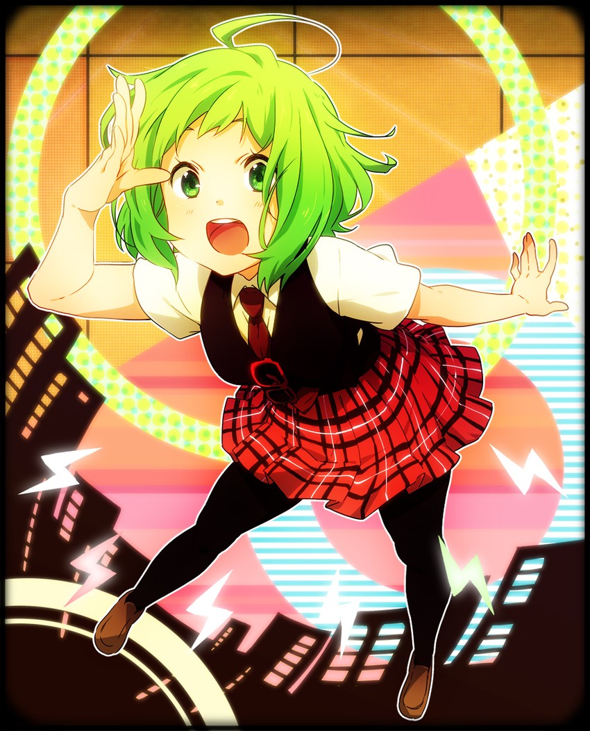 gumi (vocaloid and 1 more) drawn by akatsuki_yakyou and tsukimushi