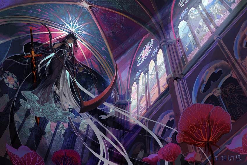 klein moretti and evernight goddess (lord of the mysteries) drawn by mochuuuu