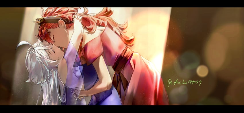 suletta mercury and miorine rembran (gundam and 1 more) drawn by ani_lu