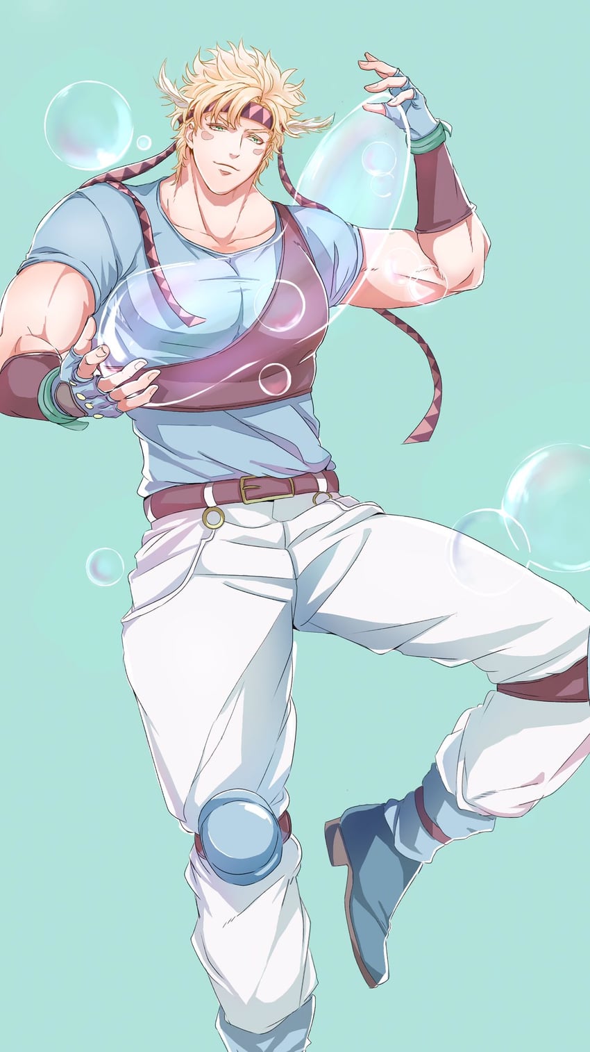 caesar anthonio zeppeli (jojo no kimyou na bouken and 1 more) drawn by r9exx