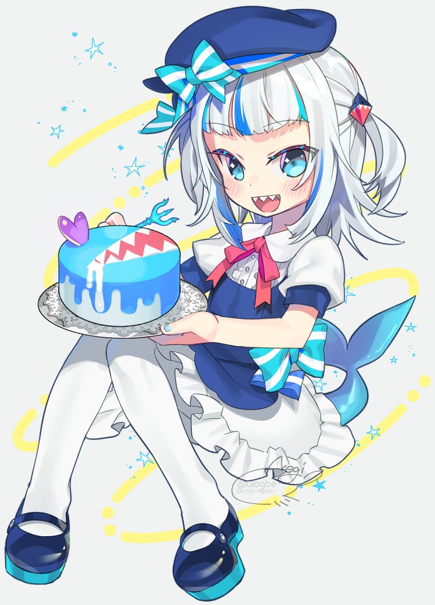 gawr gura (hololive and 1 more) drawn by negi_(ulog'be)