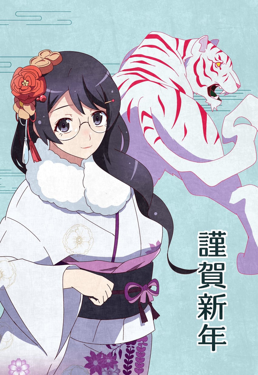 hanekawa tsubasa and kako (monogatari and 1 more) drawn by fooring
