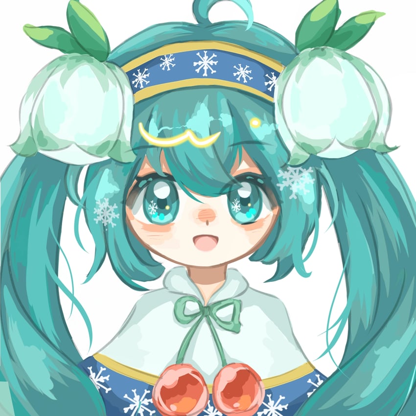 hatsune miku and yuki miku (vocaloid) drawn by ql_lanzi