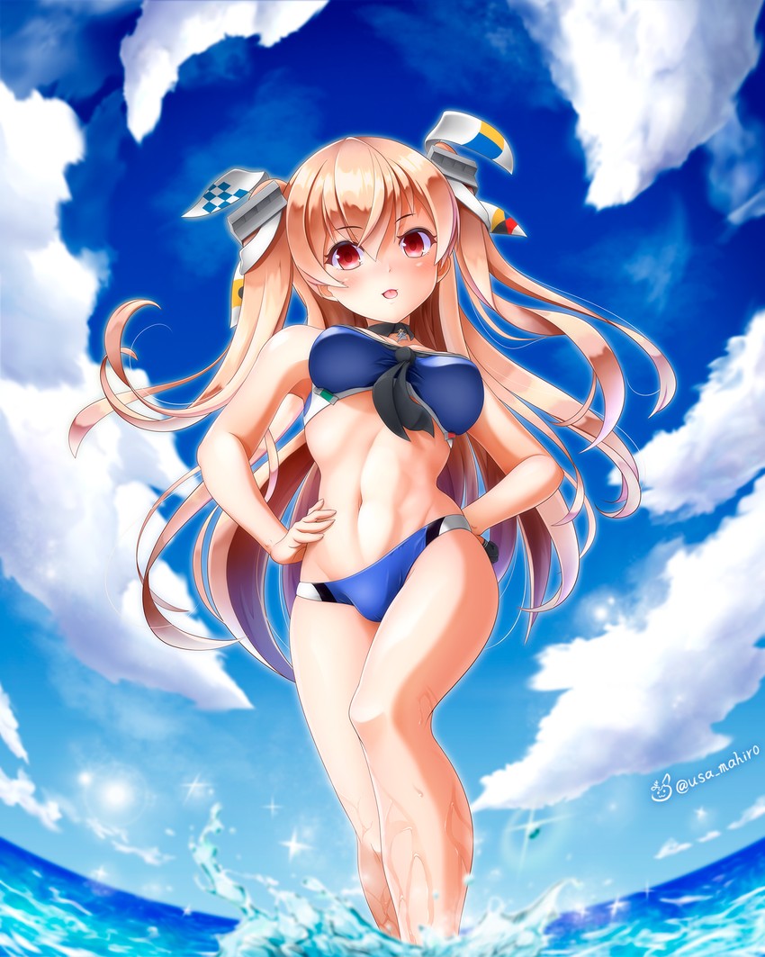 johnston and johnston kai (kantai collection) drawn by mahiro_usagi