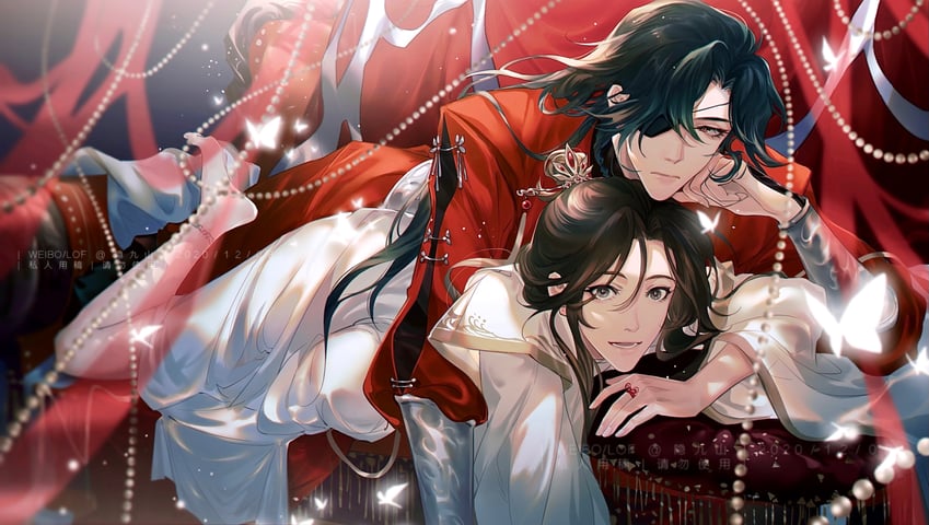 xie lian and hua cheng (tianguan cifu) drawn by shiyangtacit