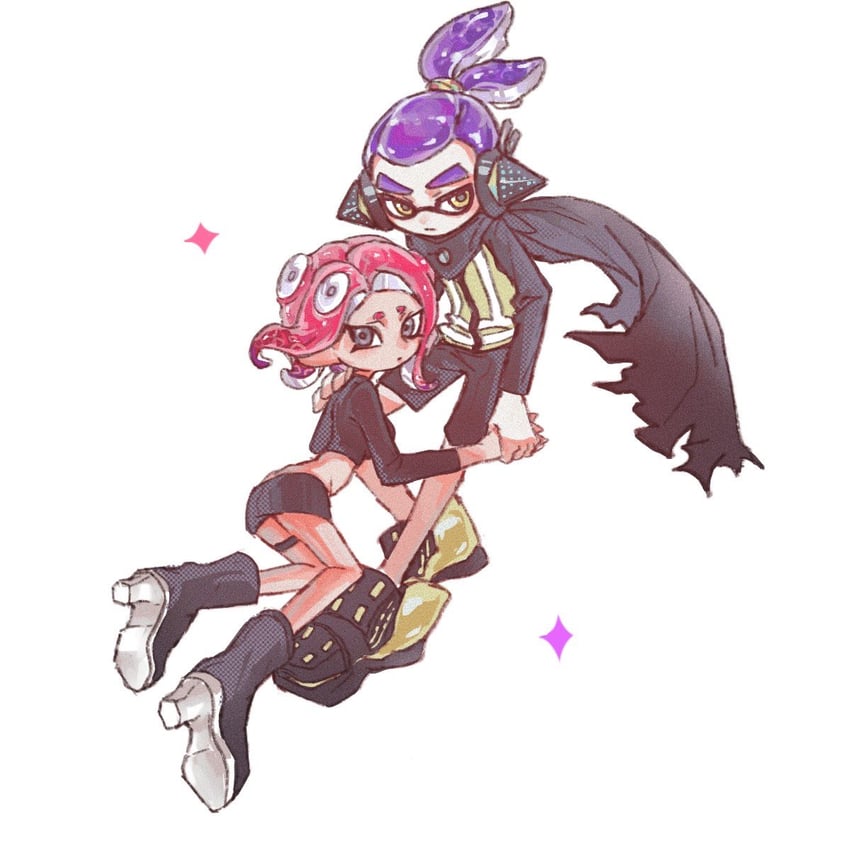 inkling player character, octoling player character, octoling girl, inkling boy, agent 8, and 1 more (splatoon and 2 more) drawn by gucandiyi52092
