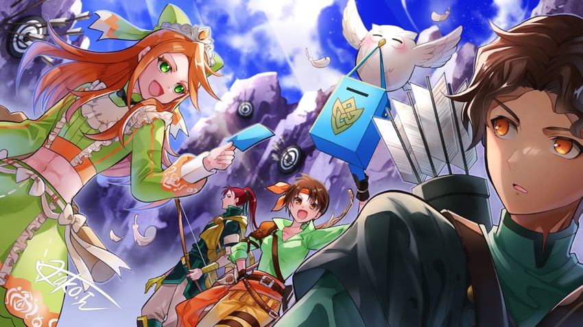 feh, etie, cyril, shinon, and tanya (fire emblem and 5 more) drawn by itagaki_hako