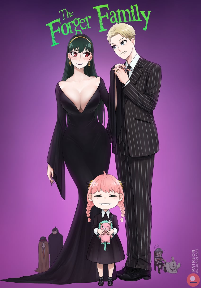 yor briar, anya, twilight, damian desmond, bond, and 10 more (spy x family and 1 more) drawn by dismaiden