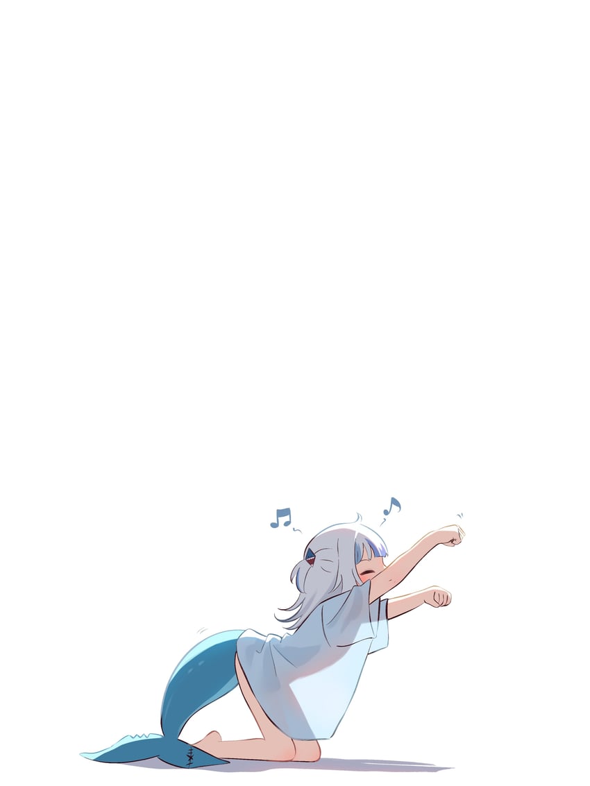gawr gura (hololive and 1 more) drawn by ryu160303