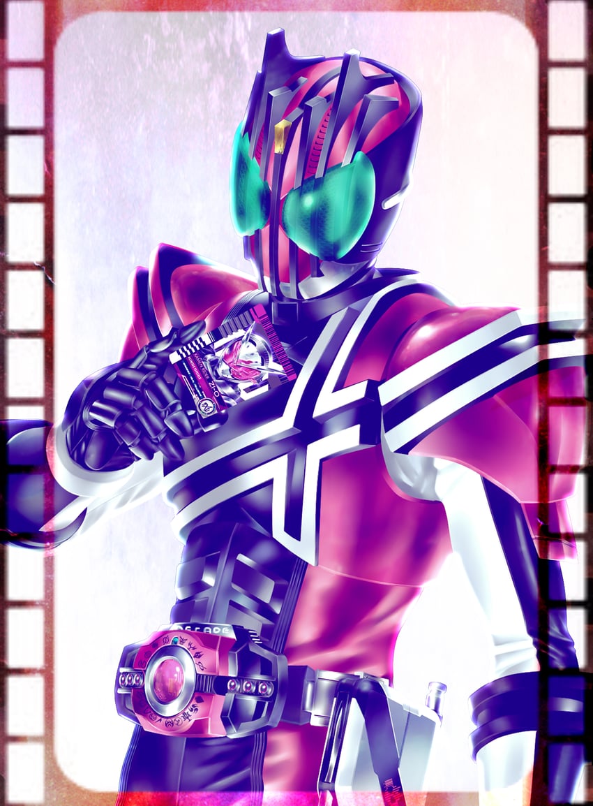 kamen rider decade and kamen rider zi-o (kamen rider and 2 more) drawn by kuzurx