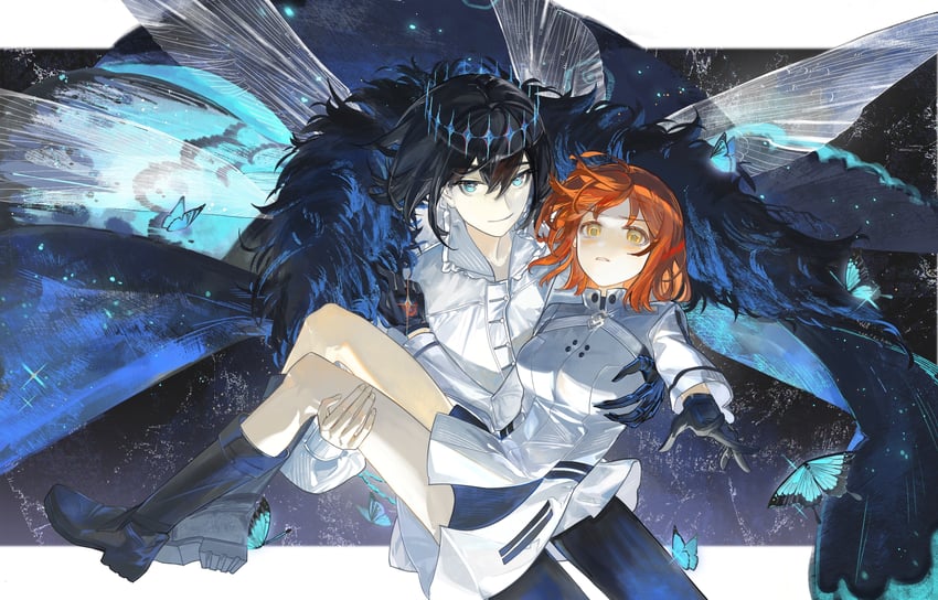 fujimaru ritsuka and oberon (fate and 1 more) drawn by liuliuyuyu187