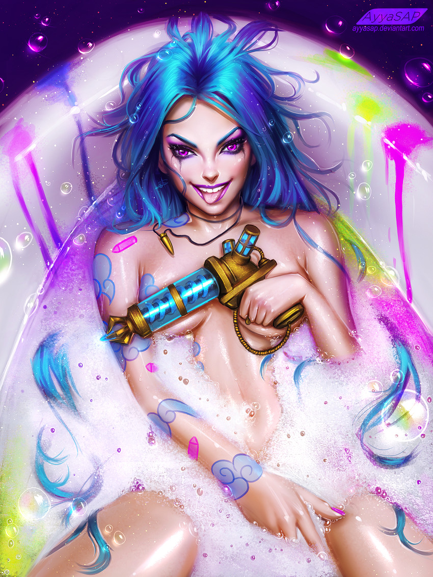 jinx (league of legends) drawn by ayya_sap