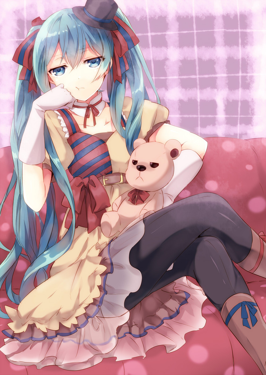hatsune miku and ennui heiwa miku (vocaloid) drawn by maruki_(punchiki)