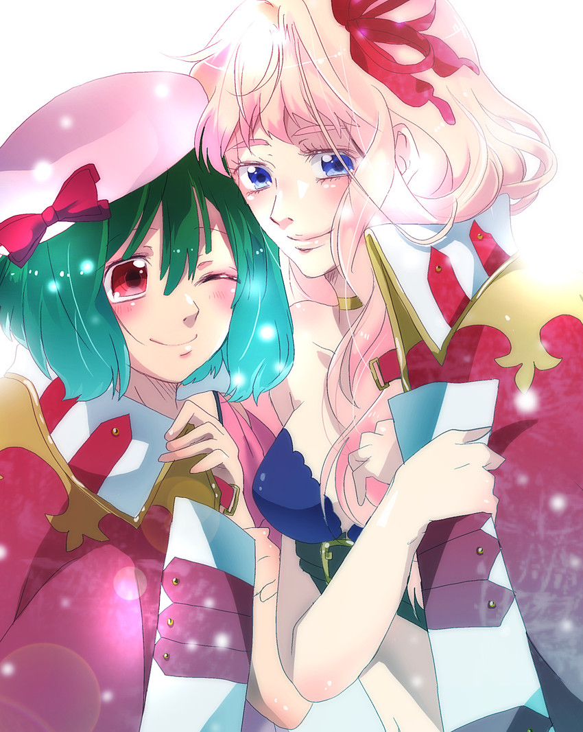 sheryl nome and ranka lee (macross and 2 more) drawn by gen_(enji)