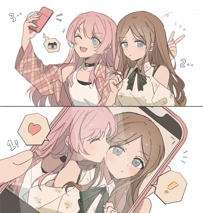 chihaya anon and nagasaki soyo (bang dream! and 1 more) drawn by seri_(vyrlw)