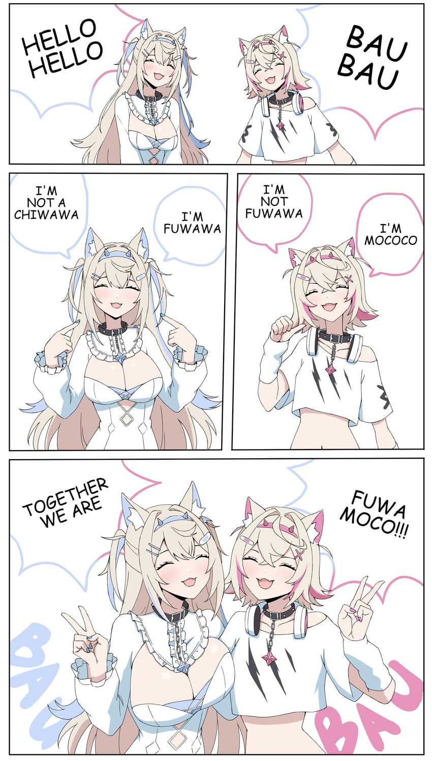 fuwawa abyssgard and mococo abyssgard (hololive and 1 more) drawn by daydarion