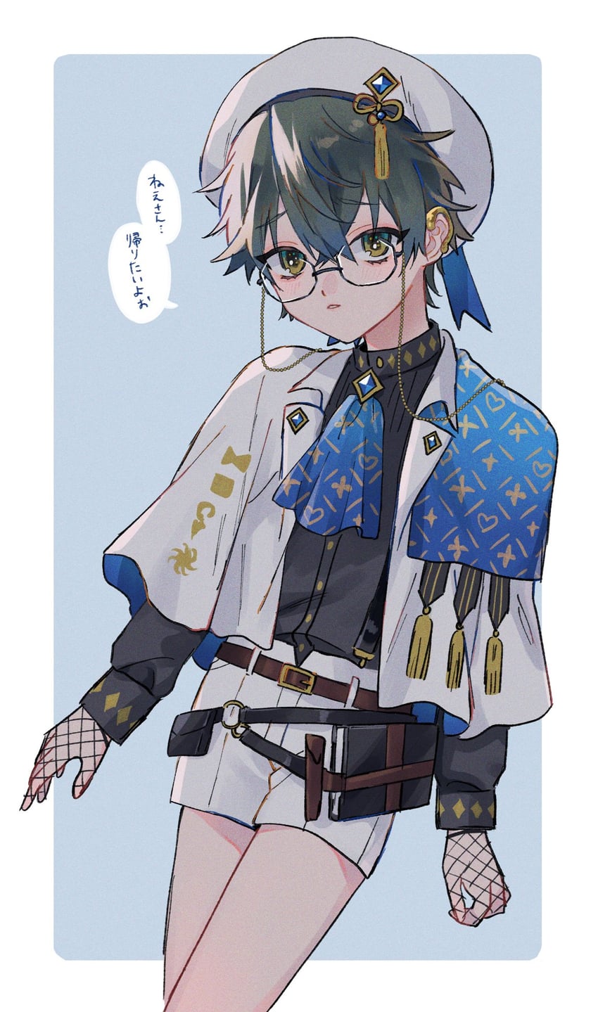 ike eveland (nijisanji and 1 more) drawn by okayu_idol