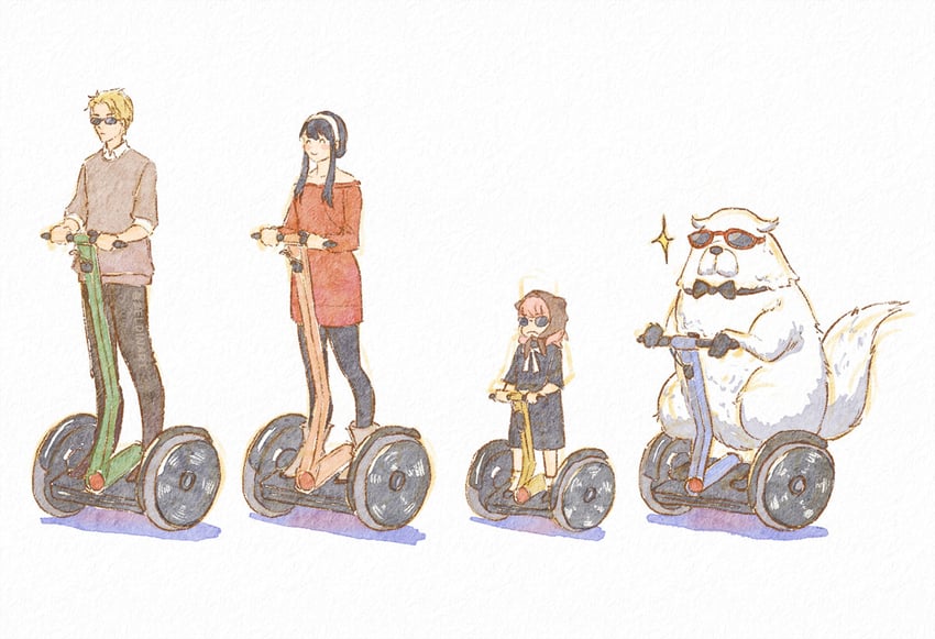 yor briar, anya, twilight, and bond (spy x family) drawn by zeldin