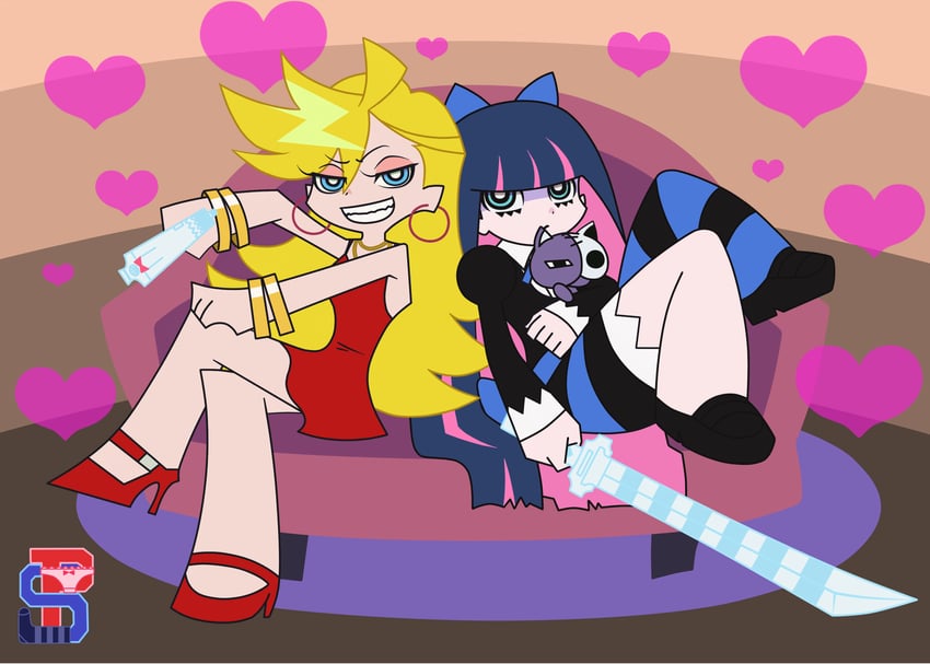 stocking, panty, and honekoneko (panty & stocking with garterbelt) drawn by ameozisan