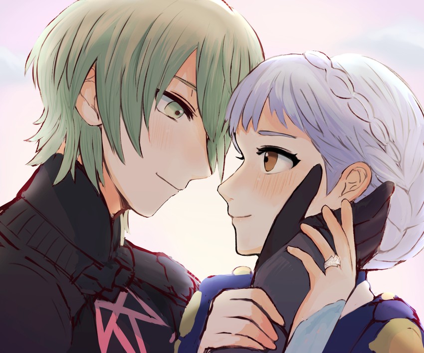 marianne von edmund and male byleth (fire emblem and 1 more) drawn by oby_lt