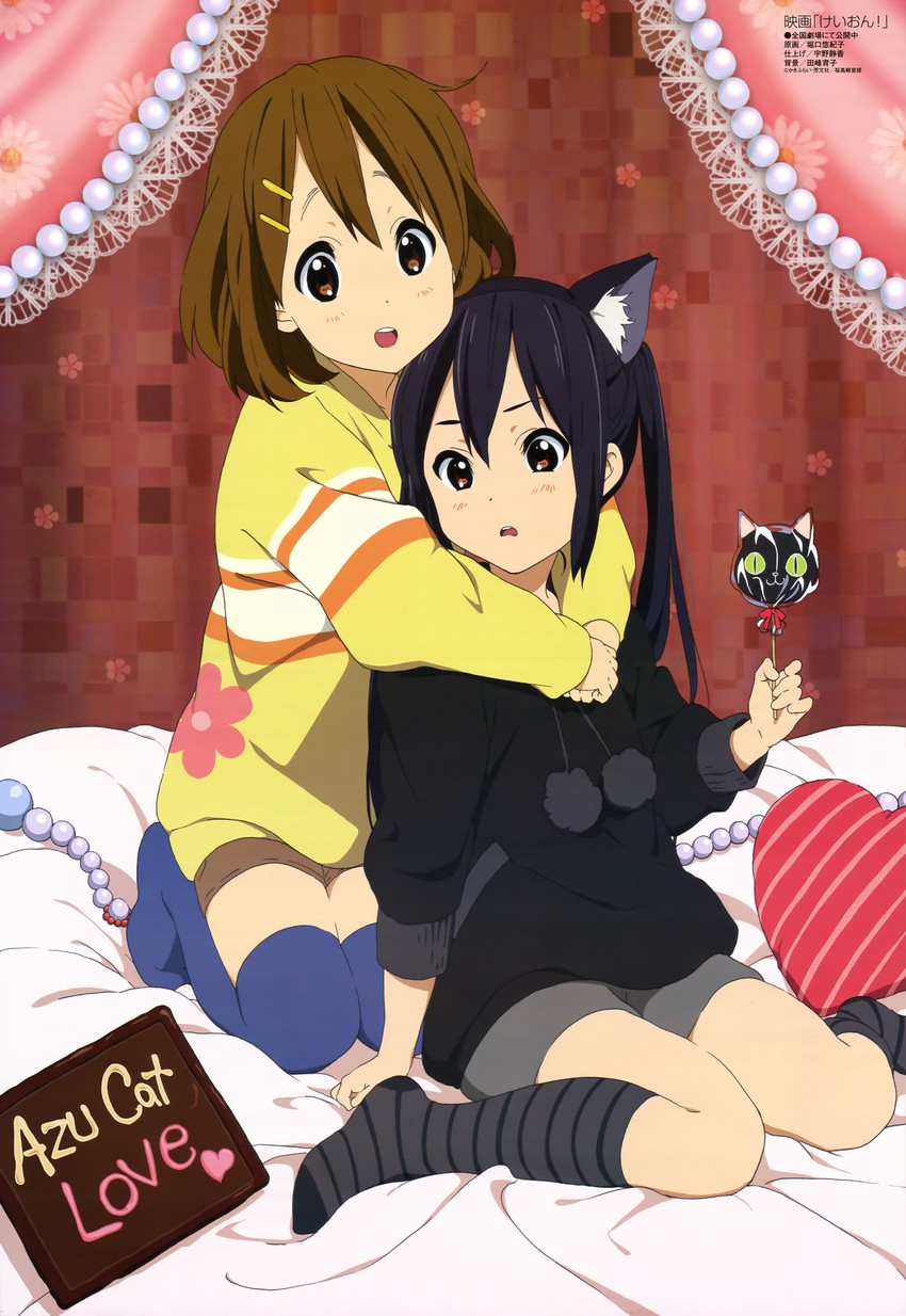 nakano azusa and hirasawa yui (k-on! and 1 more) drawn by horiguchi_yukiko