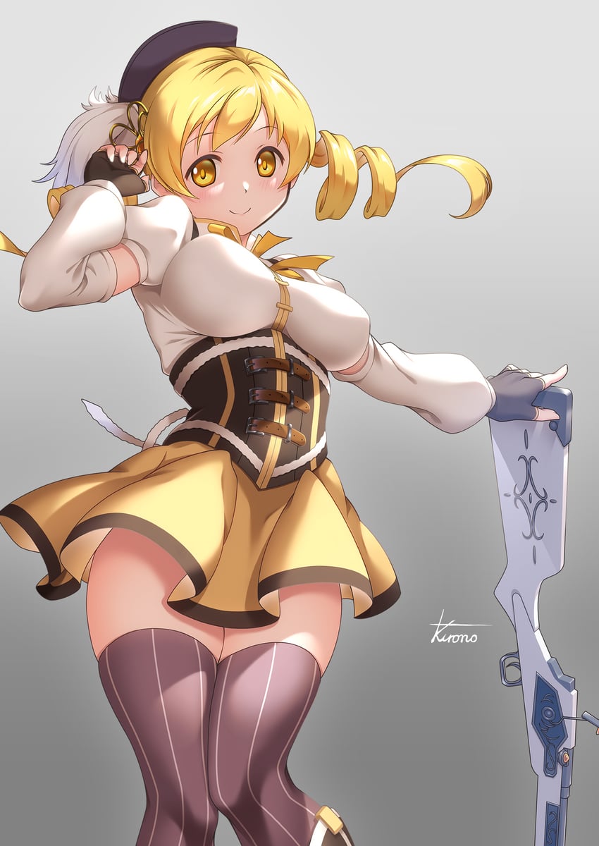 tomoe mami (mahou shoujo madoka magica) drawn by kurono_(pixiv_97973531)