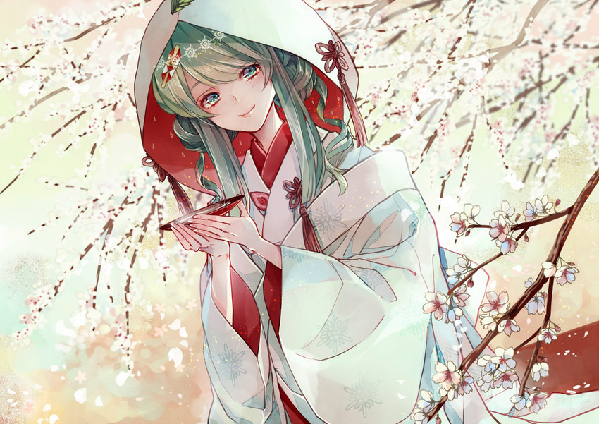 hatsune miku and yuki miku (vocaloid) drawn by mikuni_(mikunik)