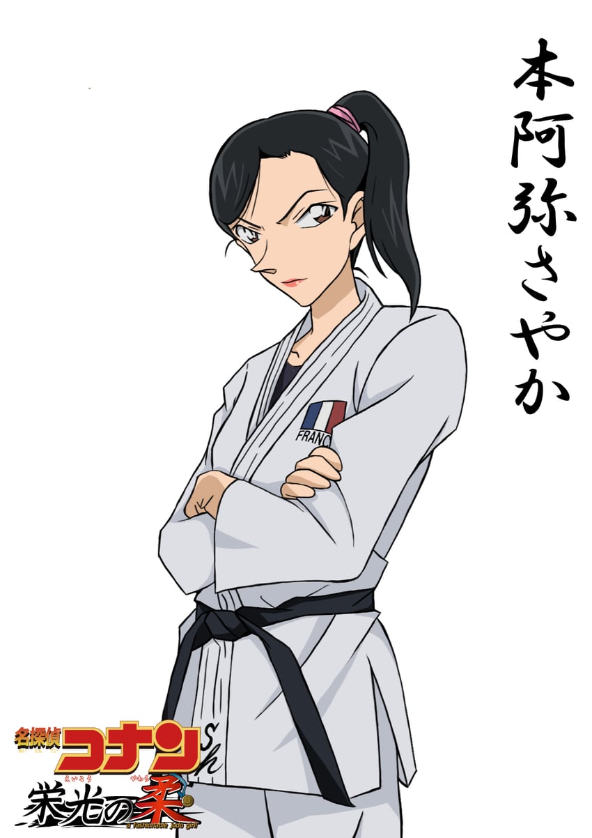 hon'ami sayaka (meitantei conan and 1 more) drawn by hiko_(jihen_m)