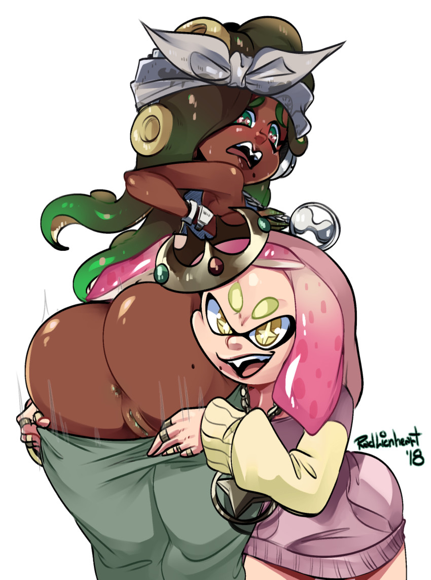 marina and pearl (splatoon and 2 more) drawn by radlionheart