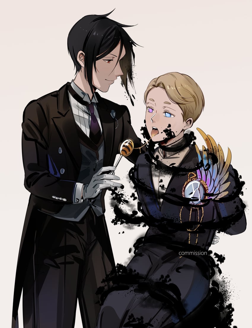 sebastian michaelis (kuroshitsuji and 1 more) drawn by uneasywolf