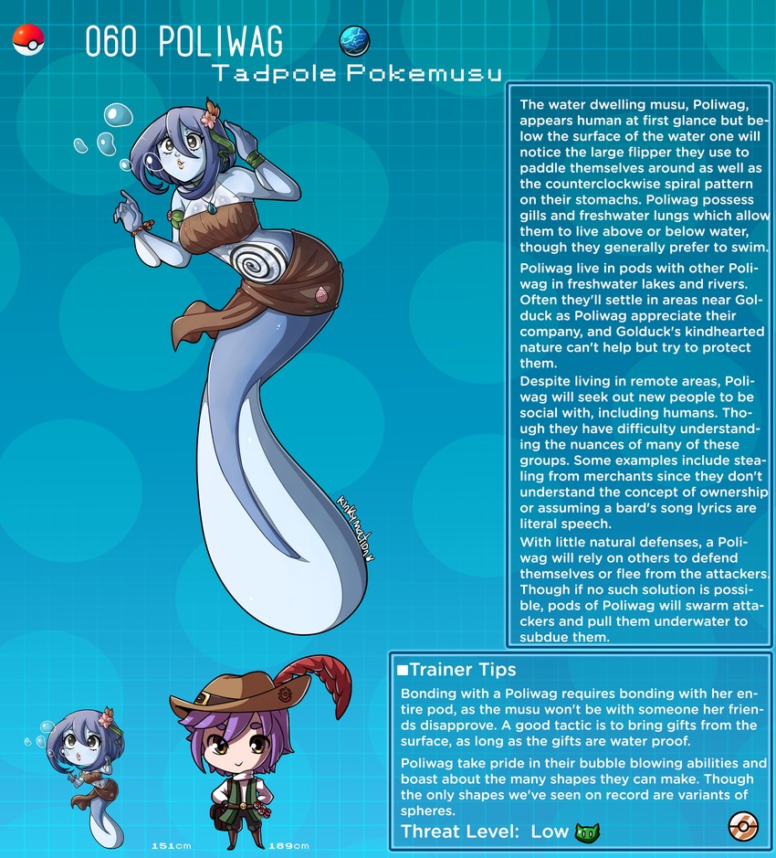 poliwag and terrance rainer (pokemon) drawn by kinkymation