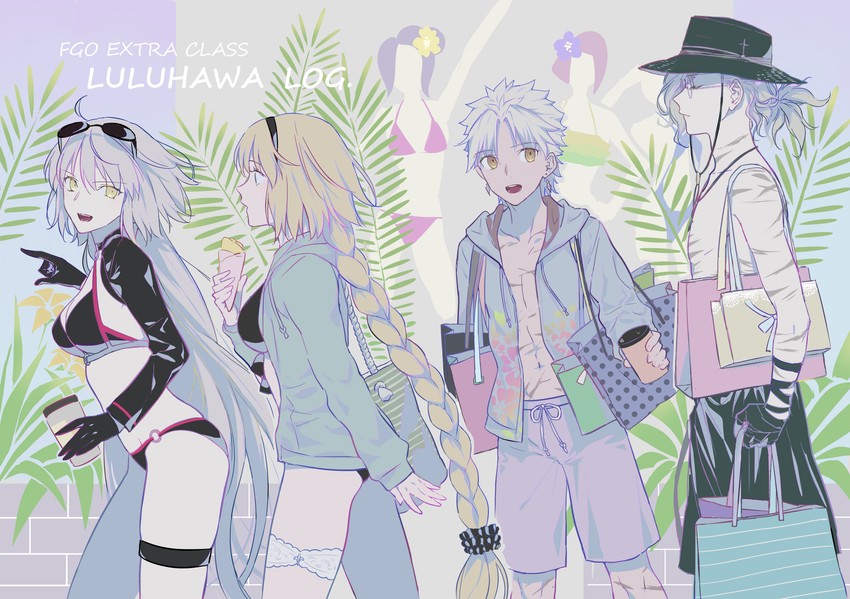 jeanne d'arc alter, jeanne d'arc, edmond dantes, and amakusa shirou (fate and 1 more) drawn by nipi27