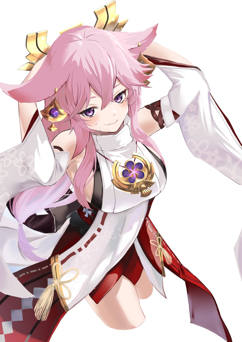 yae miko (genshin impact) drawn by shikioriori_(siki_mim)